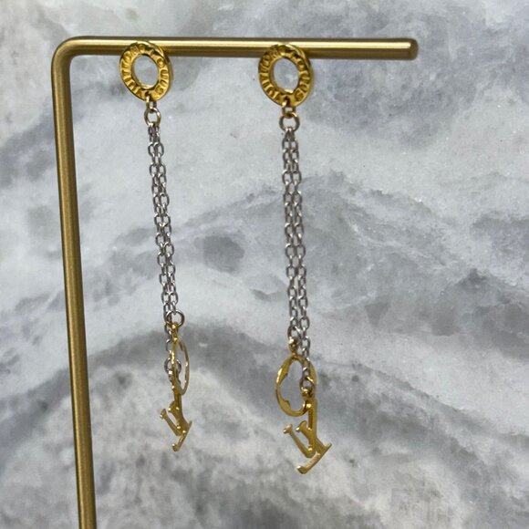 Louis Vuitton Gold Dangle Earrings - Picture 6 of 7